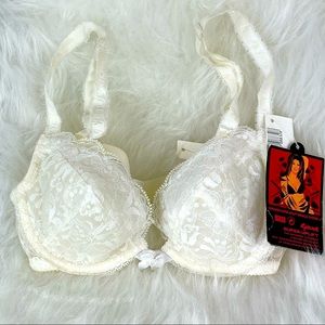Vintage Gossard 32B Super Uplift Cleavage Bra White NWT